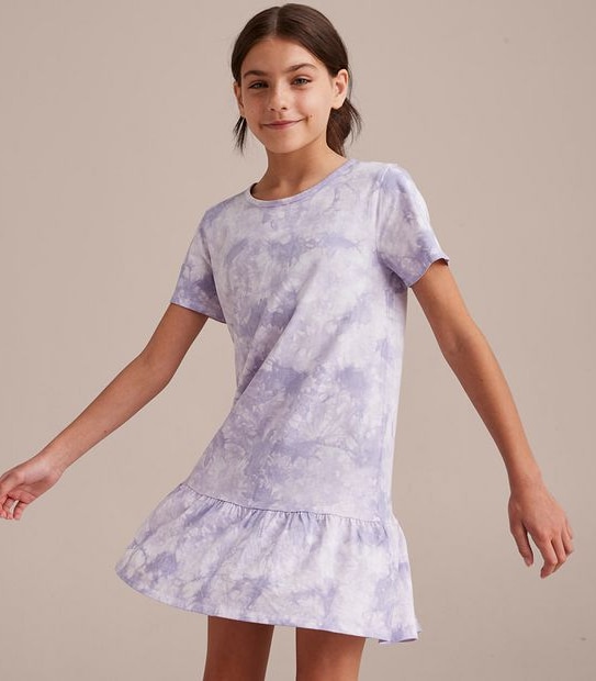 Tie-Dye Drop Hem Dress