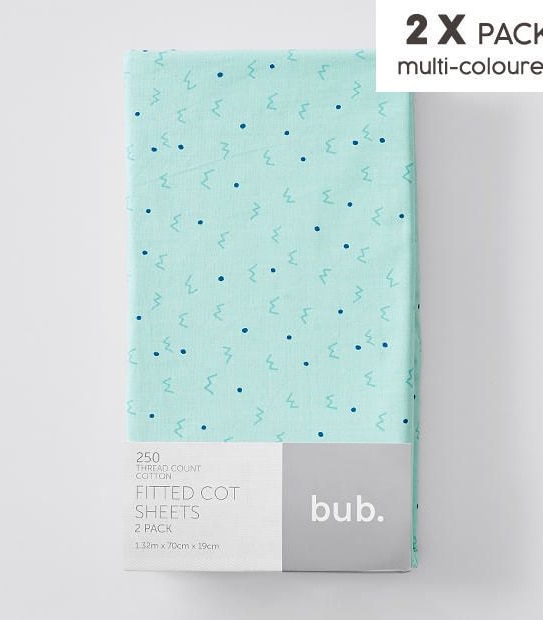 2 Pack Fitted Cot Sheets - Forest | Target Australia