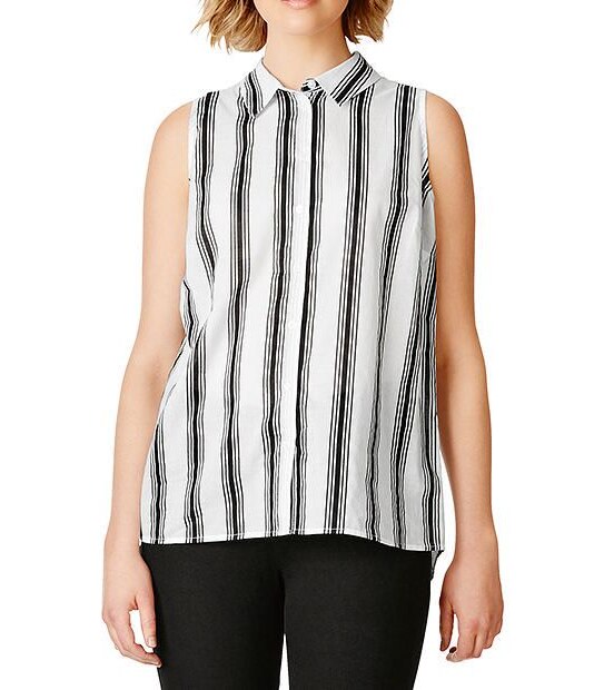 Sleeveless Shirt - Black Stripes 1 of 5