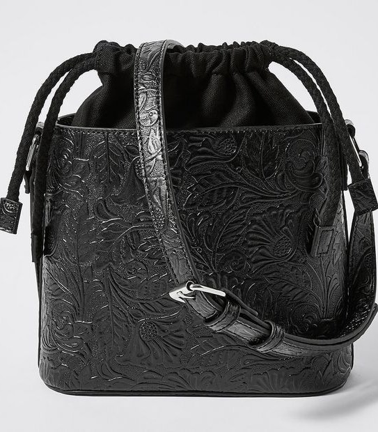 Lily Loves Draw Bucket Bag - Black Floral