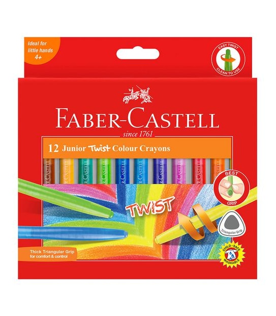 Faber Castell 12 Pack Junior Twist Colour Crayons