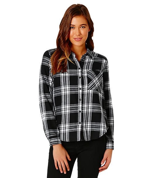 Lily Loves Check Shirt - Black/ White