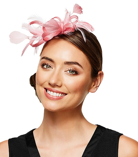 Synamay Clip Fascinator - Coral