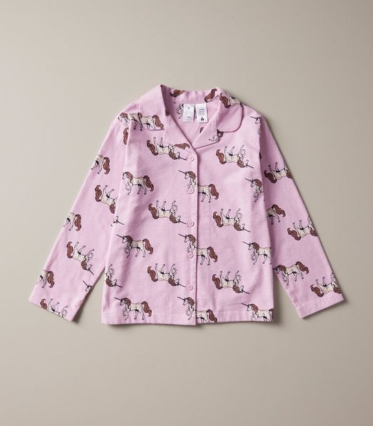 Organic Cotton Flannelette Unicorn Pyjama Set