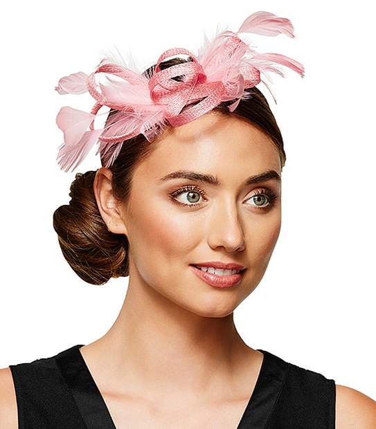 Synamay Clip Fascinator - Coral