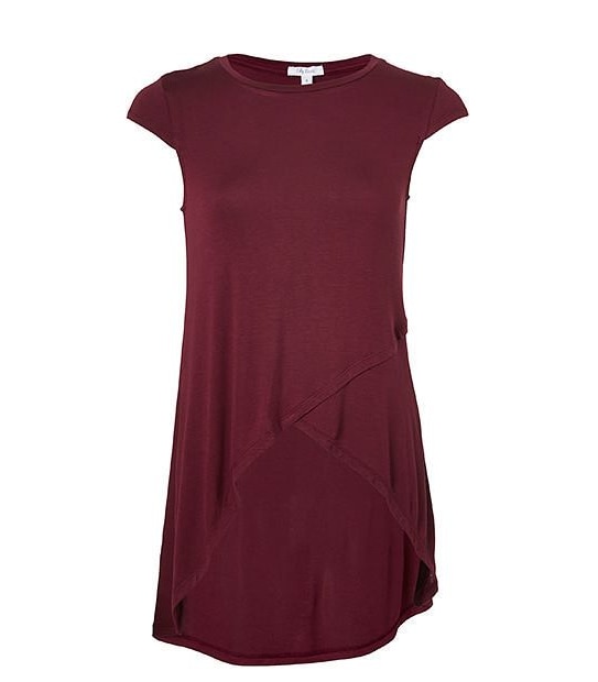 Lily Loves Cross Over Top - Burgundy