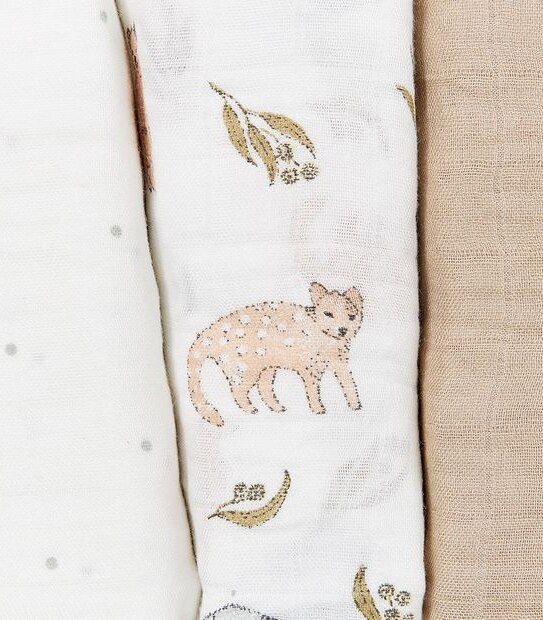 3 Pack bub. Bamboo Muslin Wraps