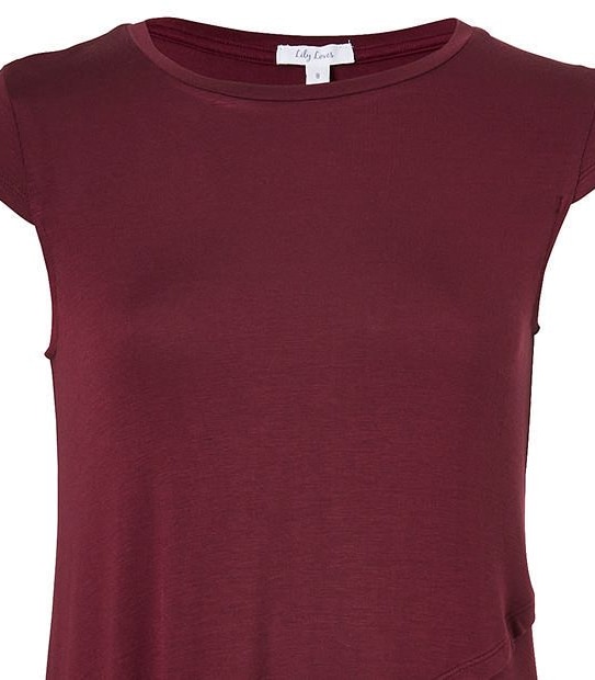 Lily Loves Cross Over Top - Burgundy