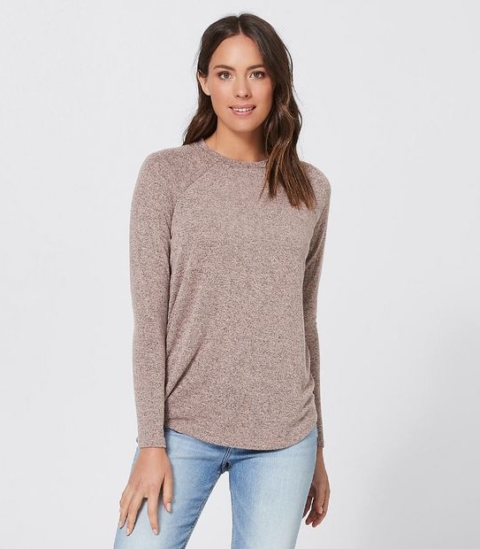 Raglan Jumper - Rose Pink Marle