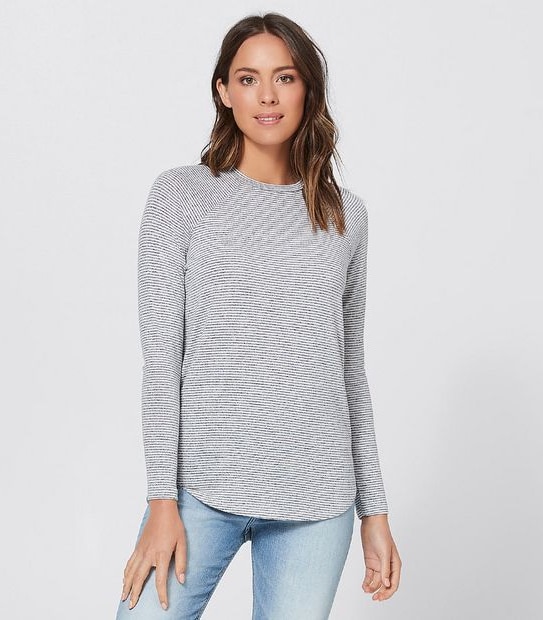 Raglan Jumper - Light Grey Marle