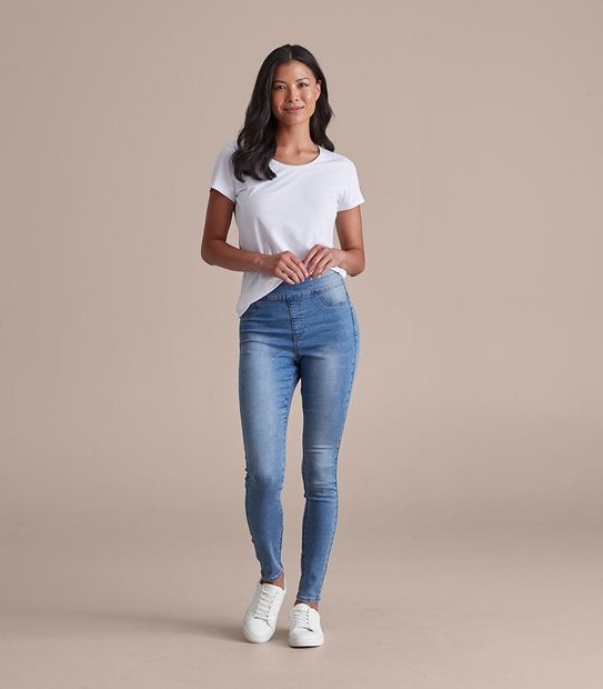 Lydia High Rise Full Length Denim Jeggings 