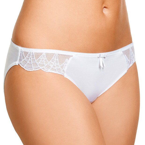 Deco Bikini Briefs - White Deco Bikini Briefs - White
