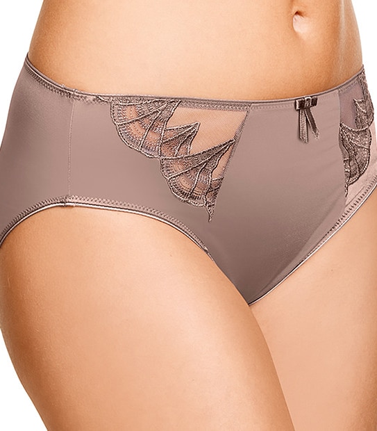 Deco High Cut Briefs - Cocoa
