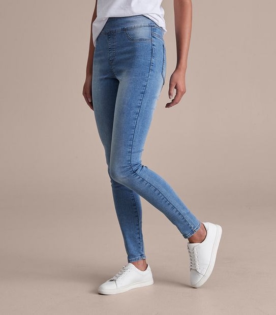 Lydia High Rise Full Length Denim Jeggings 