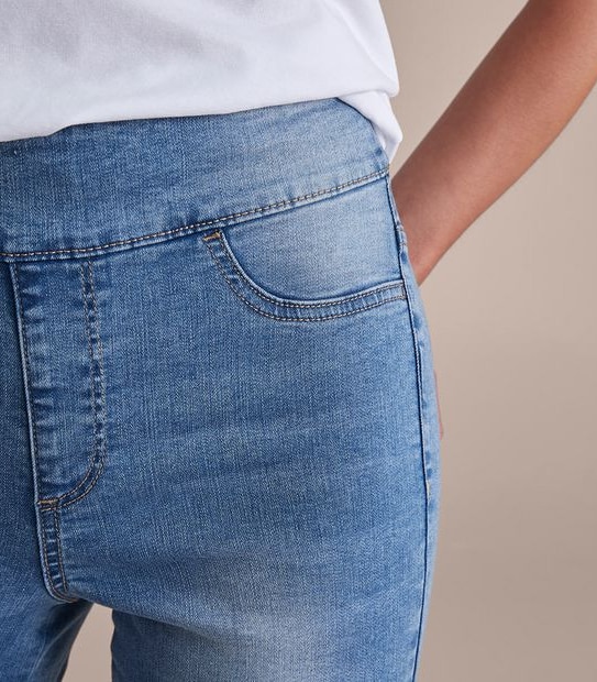 Lydia High Rise Full Length Denim Jeggings 