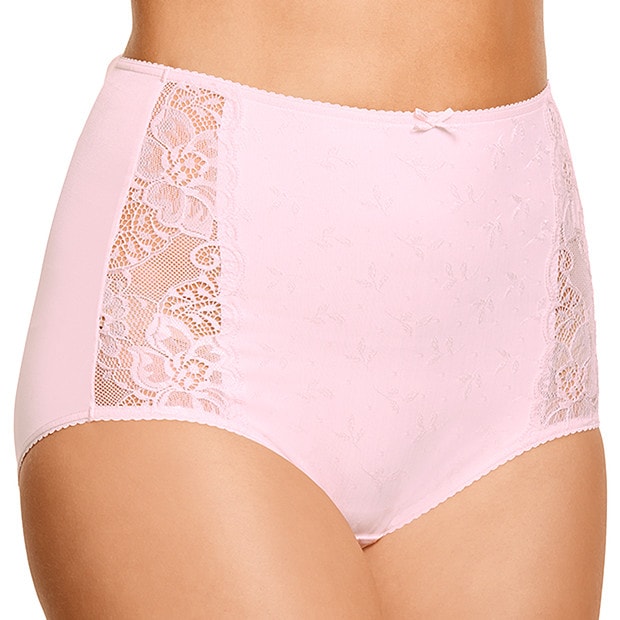 Jacquard Lace Full Briefs - Barely Pink Jacquard Lace Full Briefs - Barely Pink