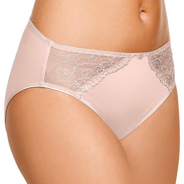 Embroidered High Cut Briefs - Dusty Pink Embroidered High Cut Briefs - Dusty Pink