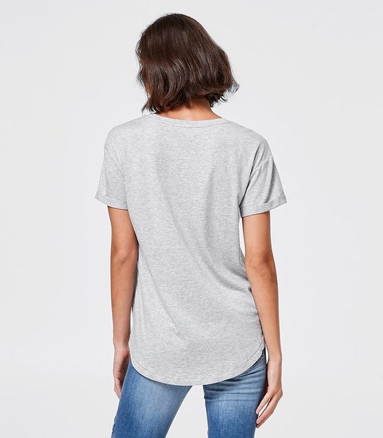 Relaxed Crew Neck T-Shirt - Grey Marle