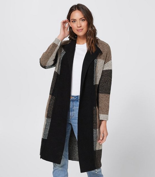 Maxi Edge-To-Edge Cardigan - Camel Check