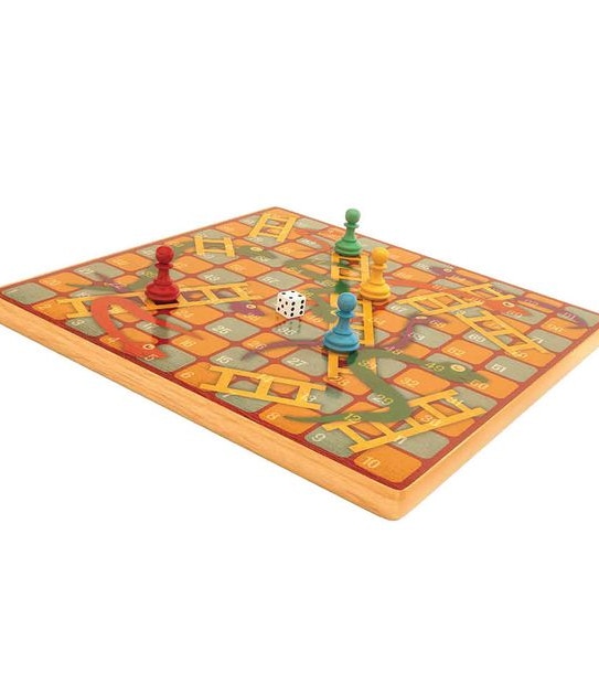 Wooden Snakes & Ladders