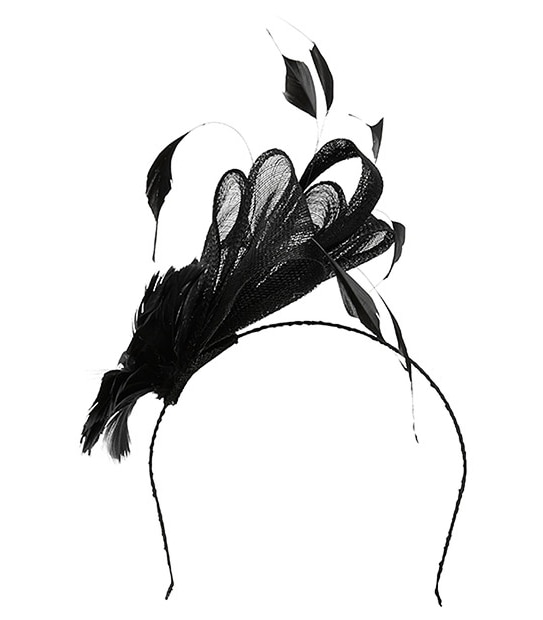 Synamay Floral Fascinator - Black