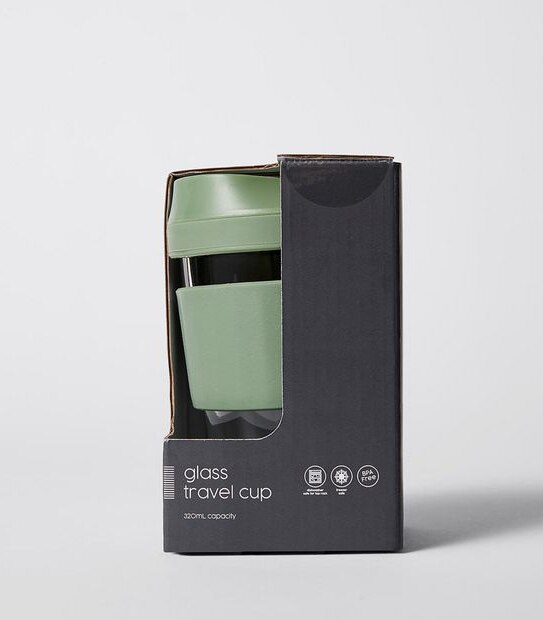 320ml Glass Travel Cup