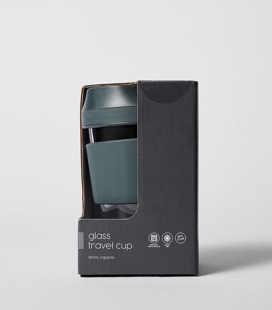 320ml Glass Travel Cup