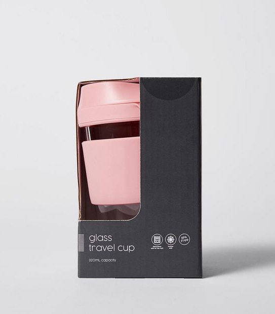 320ml Glass Travel Cup
