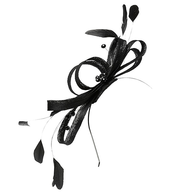 Synamay Loop Fascinator - Black