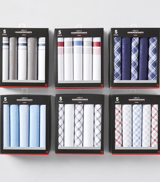 5 Pack Handkerchiefs - Assorted
