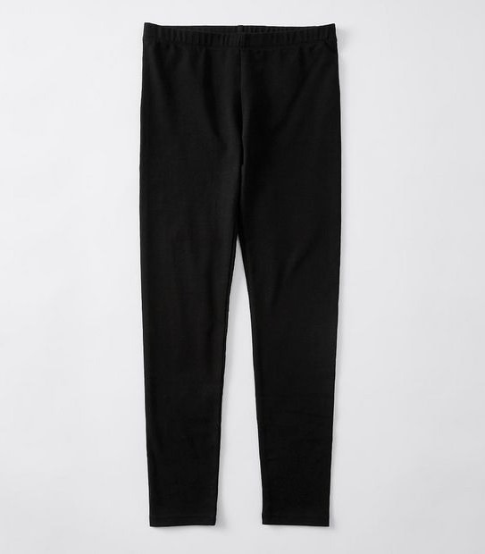 Organic Cotton Long Length Leggings - Black