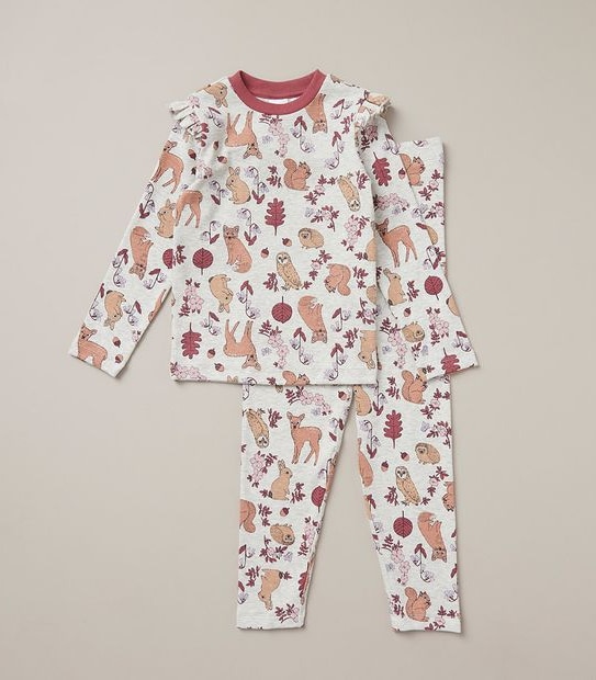 Organic Cotton Ribbed Pyjama Set