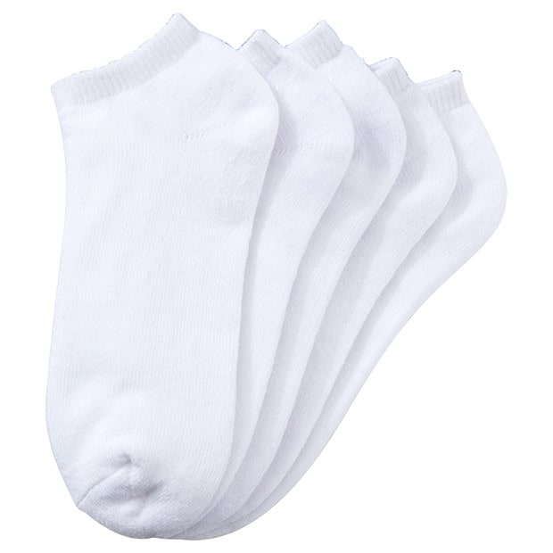 5 Pack Trainer Sport Socks - White 5 Pack Trainer Sport Socks - White