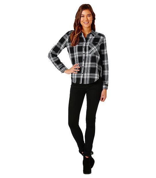 Lily Loves Check Shirt - Black/ White