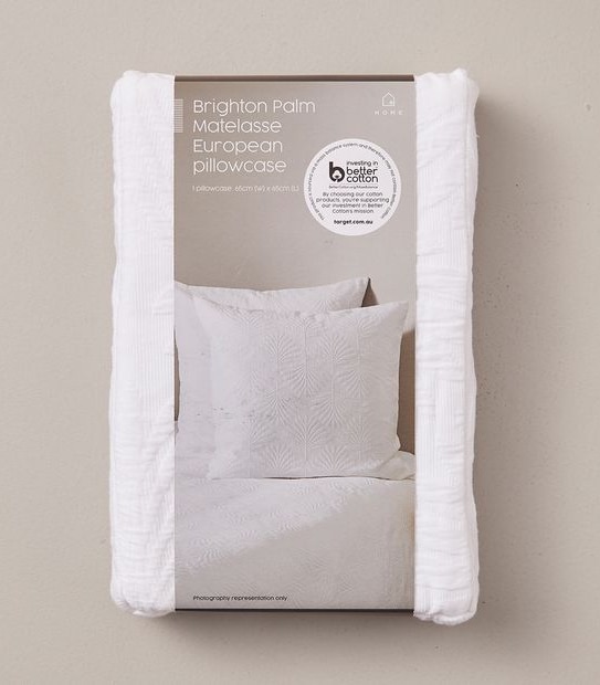 Brighton Palm Matelasse European Pillowcase