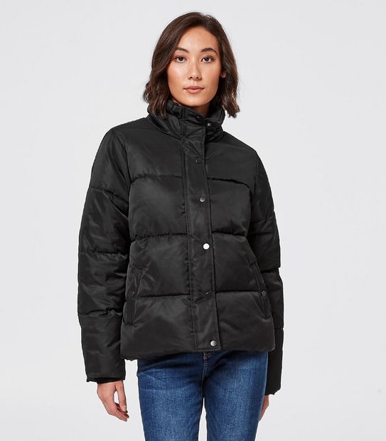 Padded Puffer Jacket - Black | Target Australia