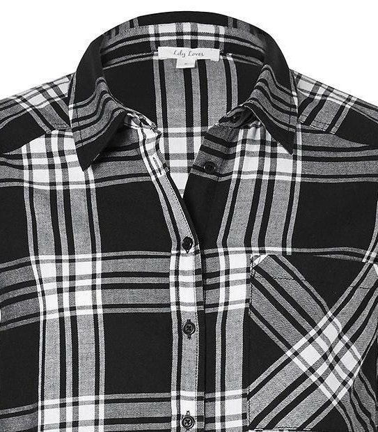 Lily Loves Check Shirt - Black/ White