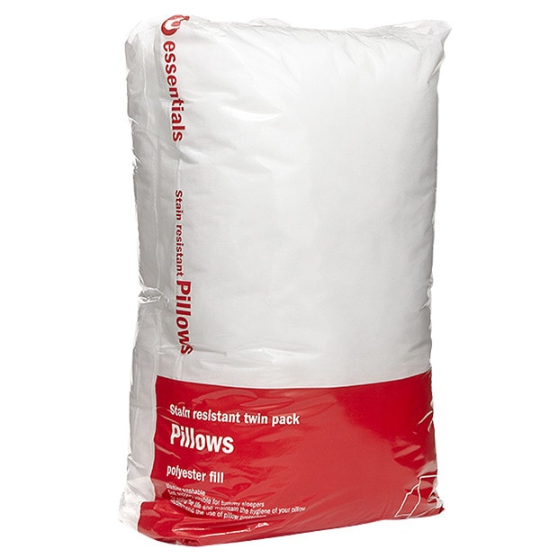 essentials 2 Pack Stain Resistant Pillows essentials 2 Pack Stain Resistant Pillows