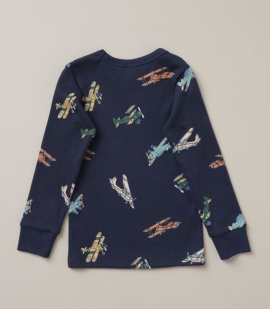 Organic Cotton Ribbed Pyjama Set 4 of 5