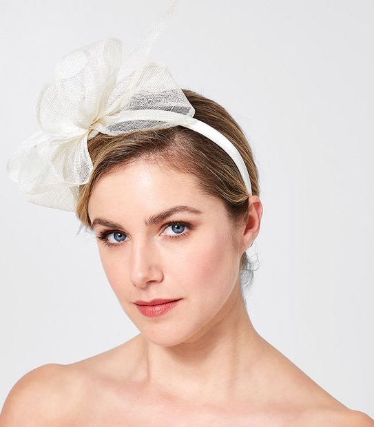 Sinamay Twisted Fascinator - Ivory