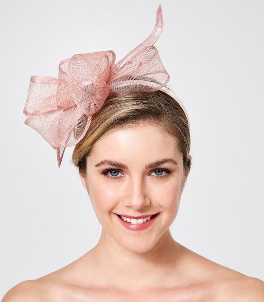 Sinamay Twisted Fascinator - Blush