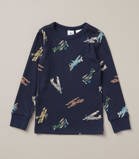 Organic Cotton Ribbed Pyjama Set 5 of 5