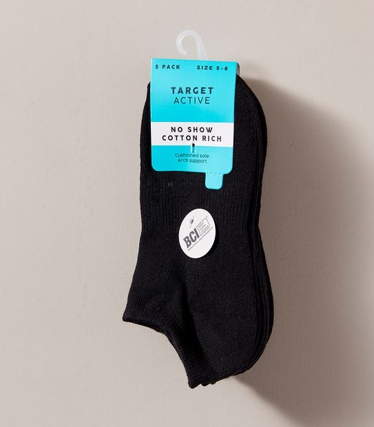 Active Womens 5 Pack Sport No Show Socks