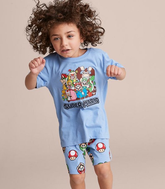 Kids Family Matching Super Mario Pyjama Set