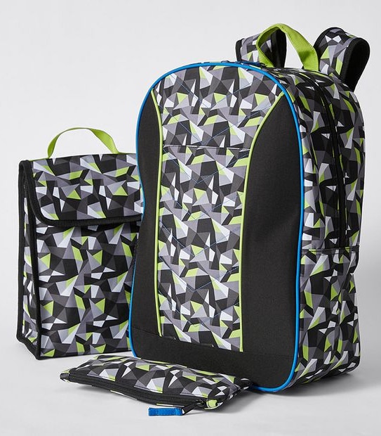 Kids Geometric Print Backpack - Multi