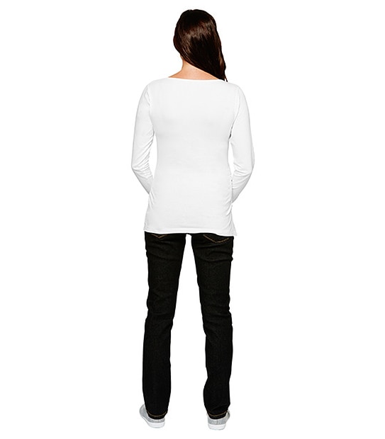 Maternity Long Sleeve Top - White