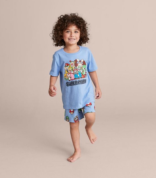 Kids Family Matching Super Mario Pyjama Set