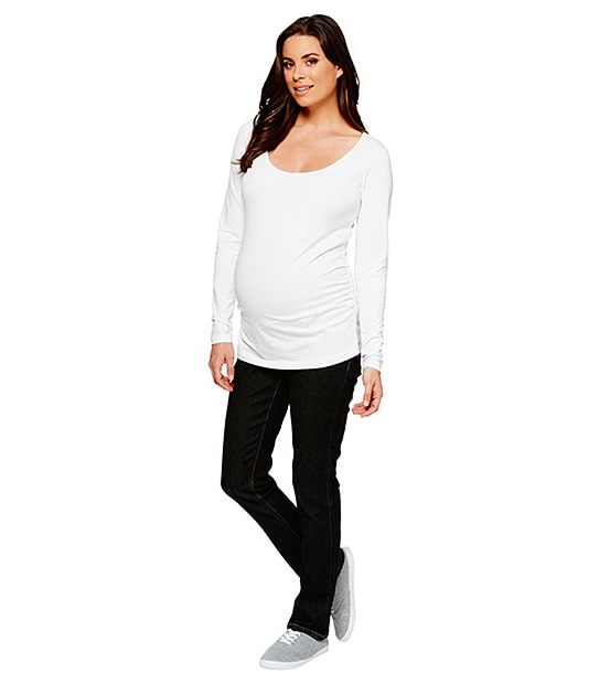 Maternity Long Sleeve Top - White