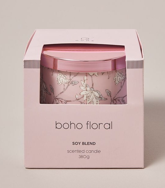 Gifting Floral Printed Candle - Pear Blossom & Freesia