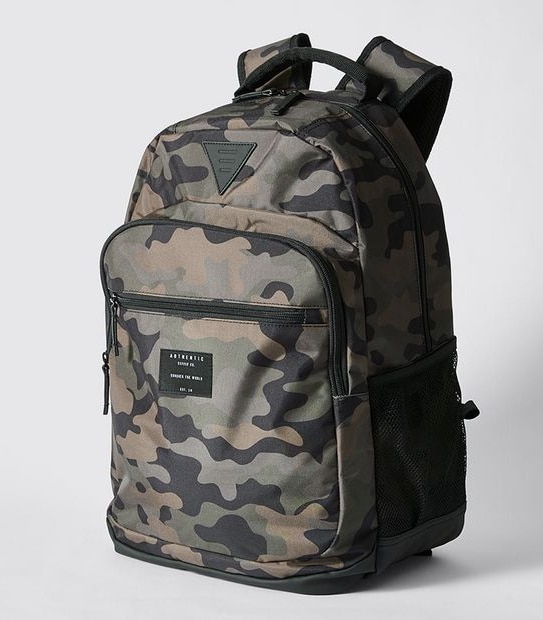 Kids Camouflage Print Backpack - Green